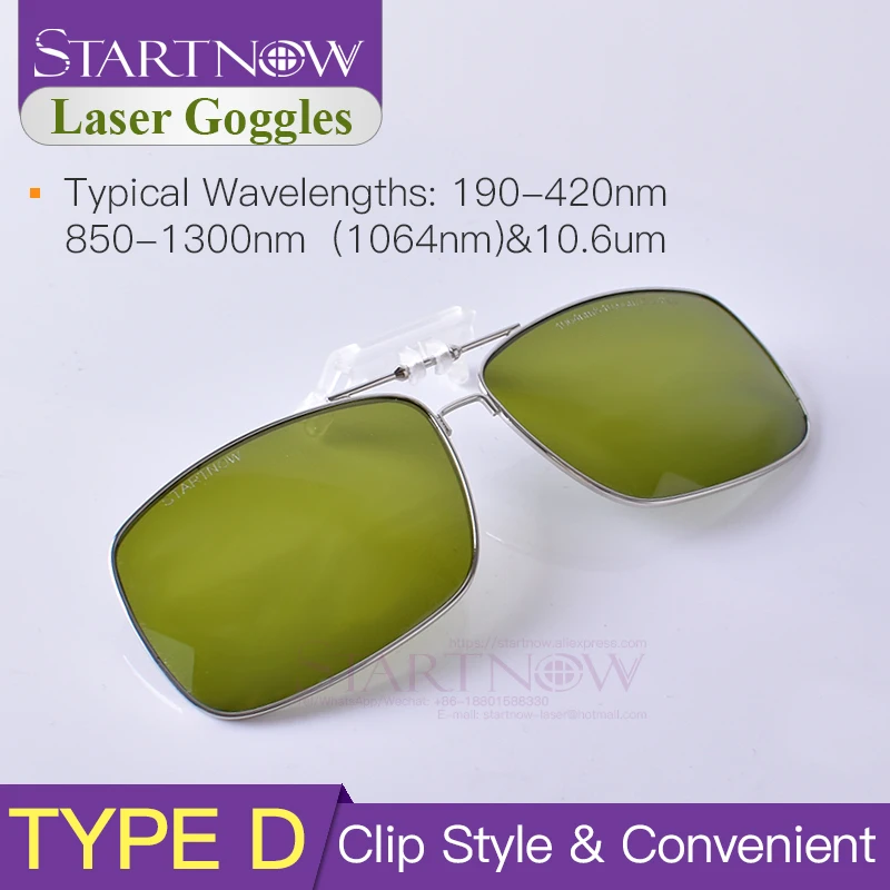 Startnow Fiber Laser Safety 1064nm YAG Marking Goggles CE 190-420nm 850-1300nm&10.6um OD4+ OD6+Protective Glasses Shield Eyewear