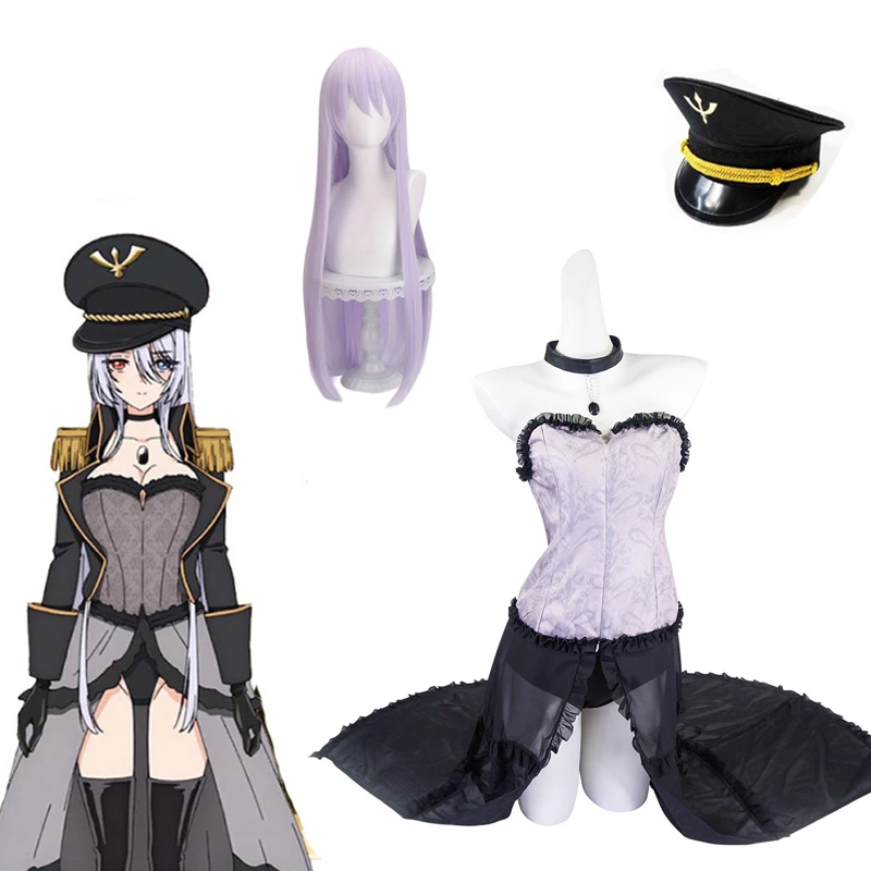 

Anime My Dress Up Darling Cosplay Costume Sexy Black Lobelia My Dress-Up Darling Wig Queen Uniform party queen wig Cap cos suit