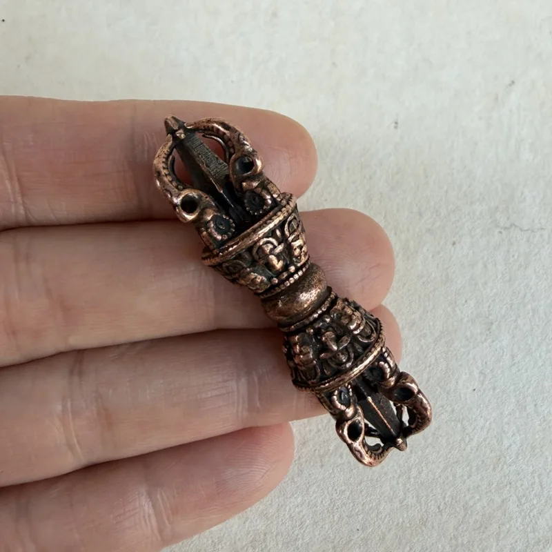 Tibetan Five-Strand Vajra Bell Nepal Handmade Copper Vajra Bell and Pestle Vintage Home Tibetan Hanging Decoration