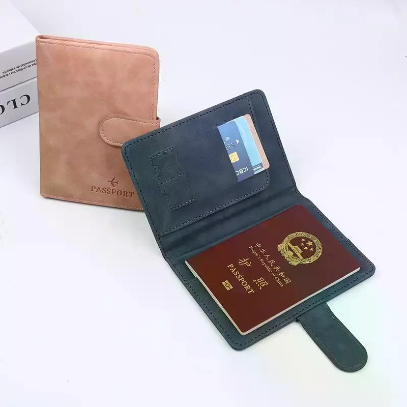 PU Leather Passport Holder/ticket Holder, Lightweight And Portable, Multi-slot Storage Design, Passport Book Travel Wallet