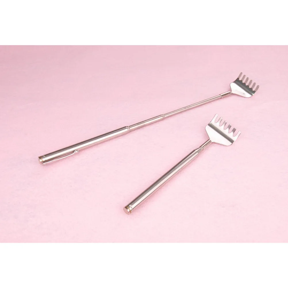 Stainless Steel Back Scratcher Adjustable 7.1inch 21Inch Telescopic Scratch Tool for Itch Relief Back Massager Portable Metal view 2