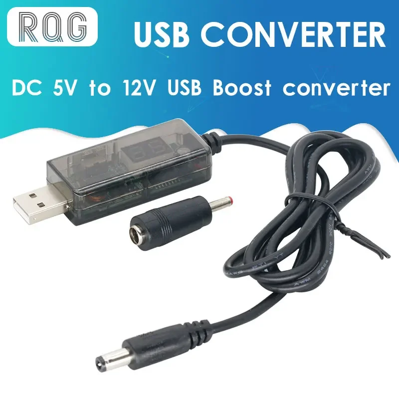 USB Boost Converter DC 5V to 9V 12V USB Step-up Converter Cable + 3.5x1.35mm Connecter For Power Supply/Charger/Power Converter