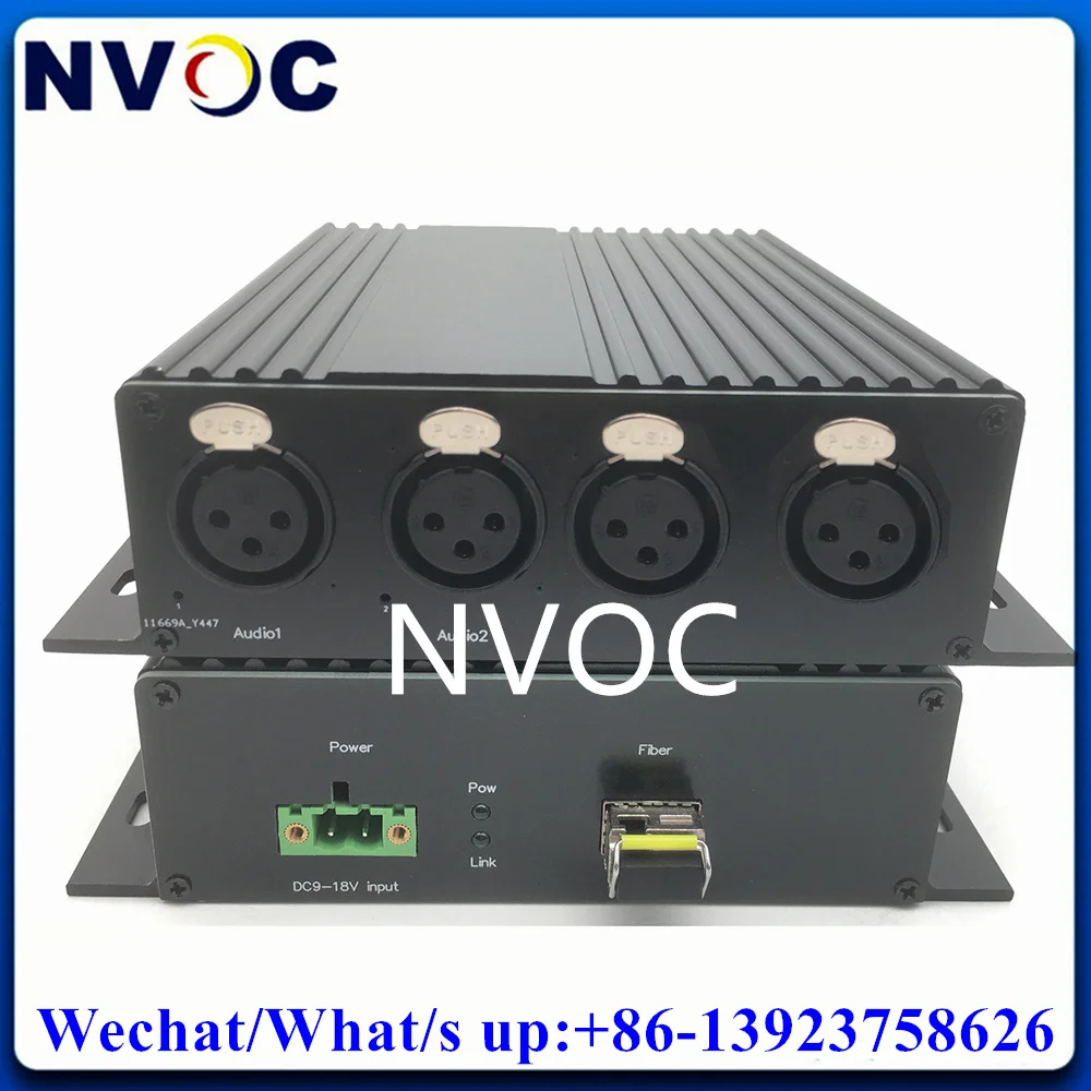 

4Channel Forward XLR Audio to Fiber Converter Balanced Audio Over ST/FC/LC/SC Optical Extender Transceiver