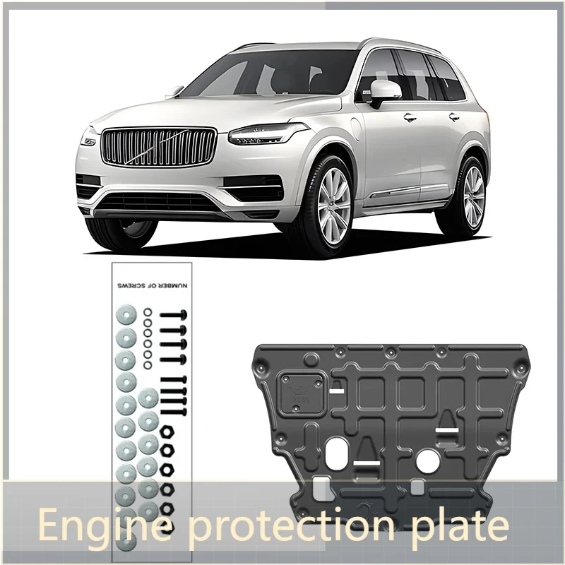 

Car Under Cover Base Guard Engine Splash Shield Mudguard For Volvo XC90 2018-2023 2019 2020 2021 Accessories Black Guardabarro