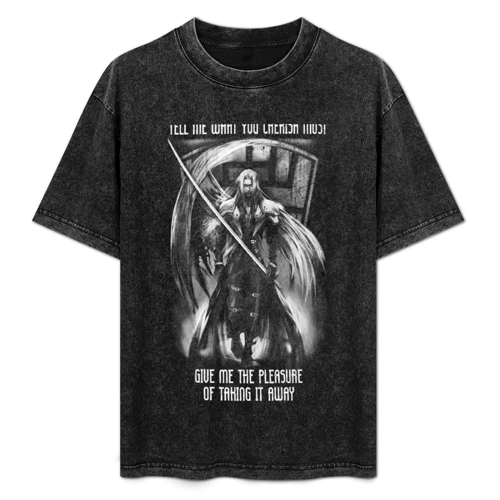 

Sephiroth FF7 The One Winged Angel T-Shirt Work Short Sleeve Cotton Top