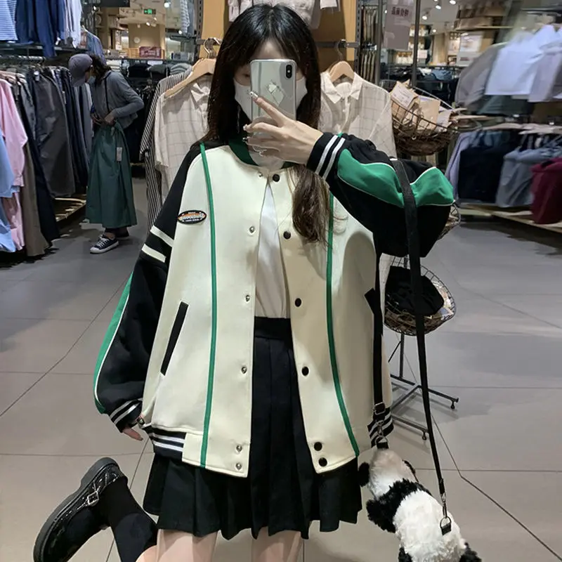

Baseball Jackets For Teenage Girls Womens Hiking Trainer Fluffy Knitted Fur-Collar Leather Inside Minimalist Fancy Quilting Chic