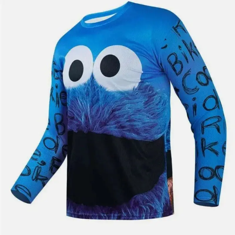 TEENAGER MEN'S LONG-SLEEVED SWEATSHIRT ANIMAL PRINT PERFORMANCE T-SHIRT SUITABLE FOR DOWNHILL RIDING AND OFF-ROAD VEHICLES