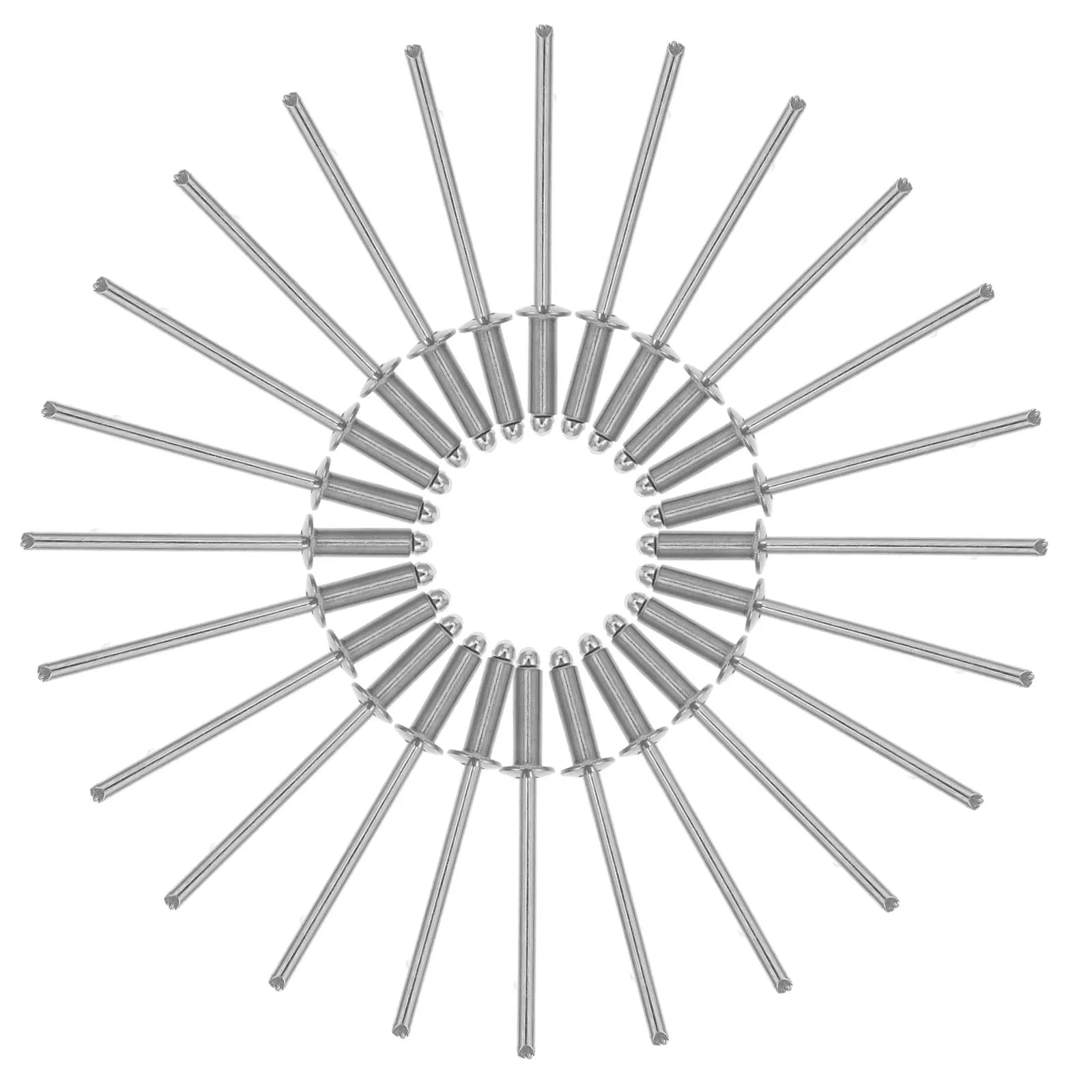 

50Pcs Stainless Steel Dome Head Blind Rivets Durable Smooth Surface Easy Installation for Metal Projects Open End Blind Rivets