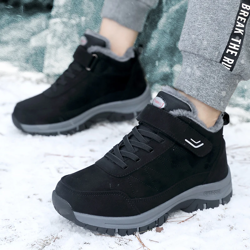 

Men's Boots Winter Shoes Warm Plush Ankle Boots Men's Shoes Snow Casual Short Boots Warm Winter Sneakers Men Boots Platform