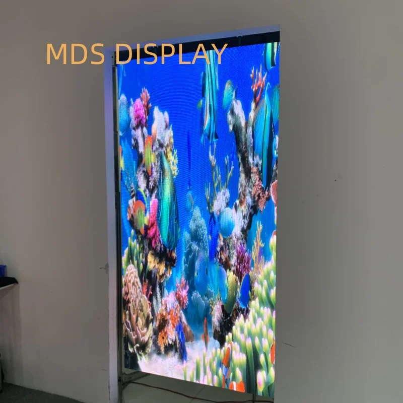 MDS P1.25 실내 방수 롤링 폴딩 LED 디스플레이 인터랙티브 플로어 플렉시블 스크린 엘리베이터 웨딩 무비 콘서트