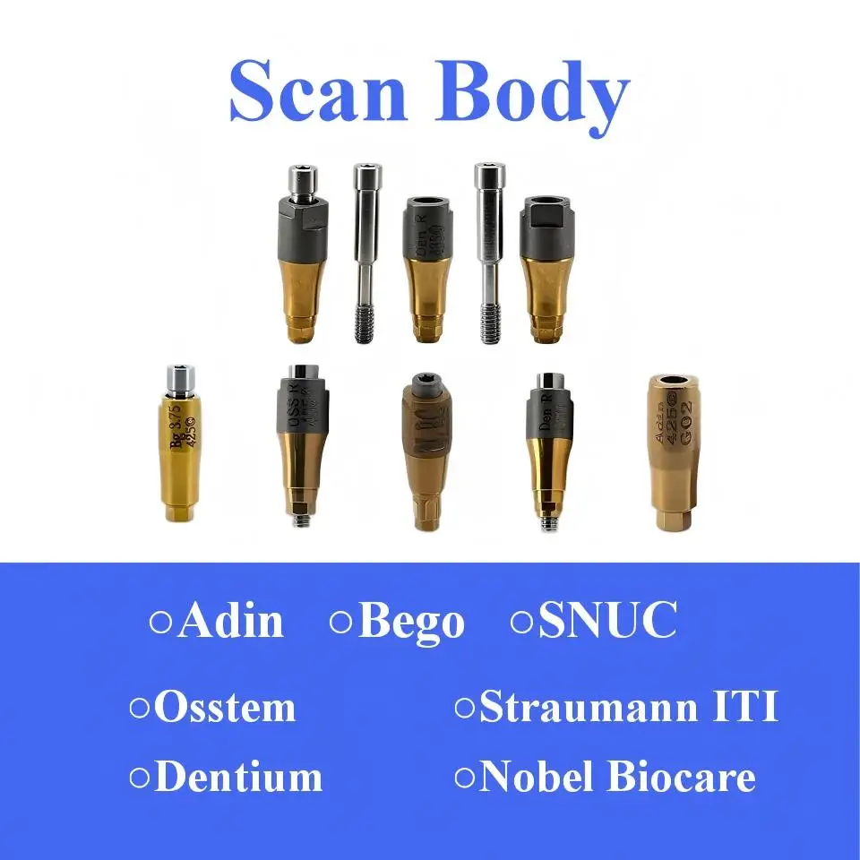 10Pcs Dental Implant Scan Body Fits Multiple Systems Osstem ITI Dentium Intraoral Scanner Positioning Posts Restorative Tool Kit