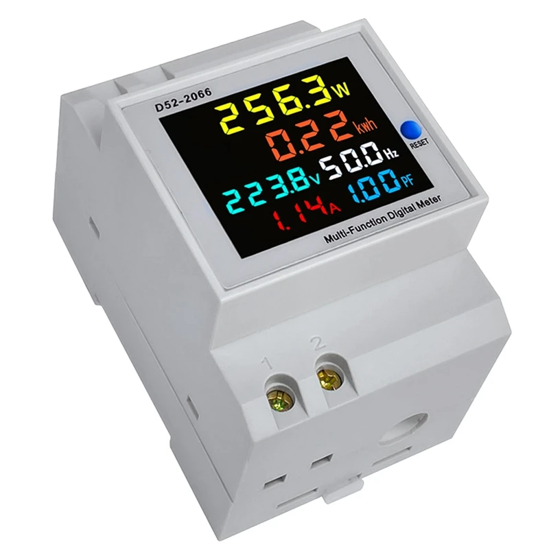 HOT SALE 6 IN1 Display Smart Meter AC40-300V Built-In CT Monitor Voltage Current Power KWH Electric Frequency Meter D52-2066