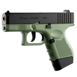 Continuous Firing Mini G26 Black Pistol Soft Bullet Shell Throwing Toy Gun Outdoor Sports Games Blaster for Kids