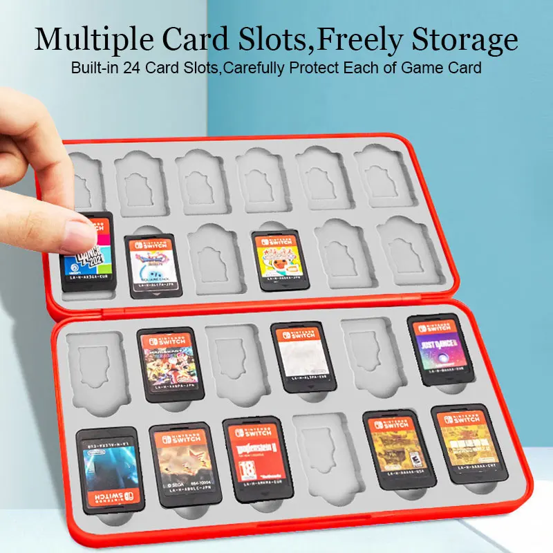 Magnetic Game Cards Storage Case For Nintendo Switch Oled Cartoon Anime TF SD Memory Card Protective Cover Box Accessories