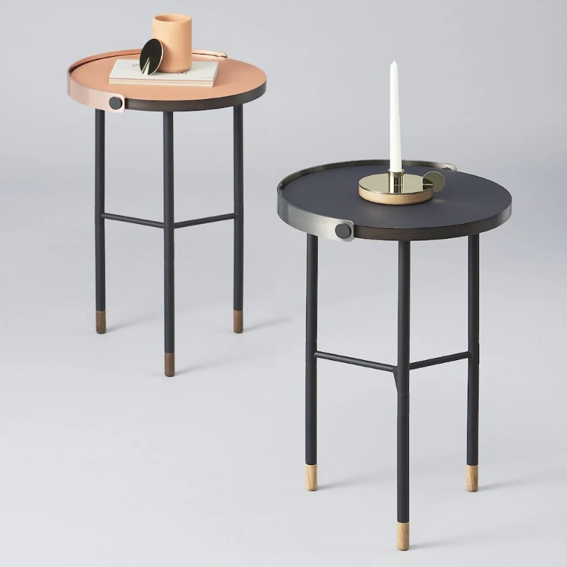 Tall copper rings, side table, living room, bedroom, study