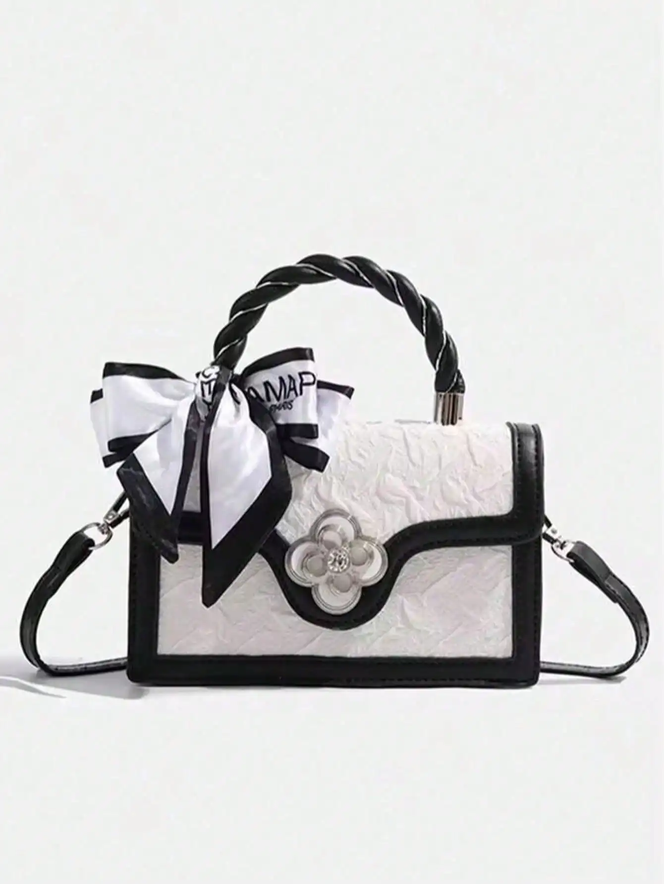 

Fashionable High-End Pu Tote Bag With Versatile Square Shape And Cute Cherry Print, Perfect For Shopping, Dating Or Cross-Body For Girls Send Scarf., Best Mother's Day Gifts Women