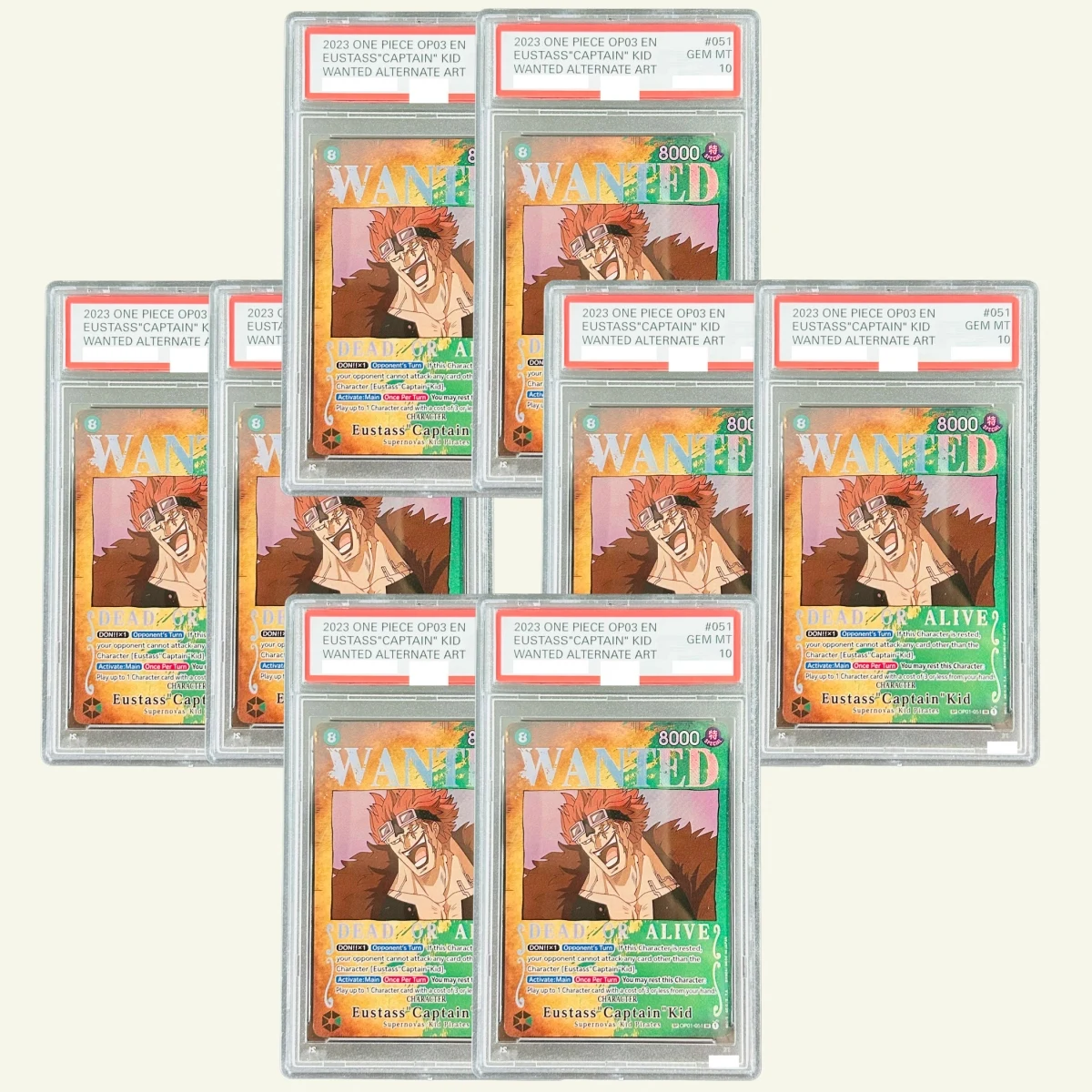 One Piece OP01-051 Eustass Captain Kid Holographic Texture DIY Cards Collectible Grade Classic Anime Game Collectible TCG Cards
