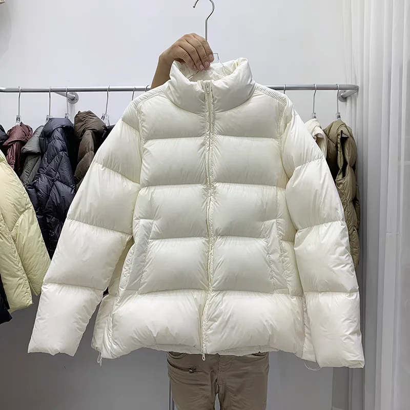 Piumino invernale da donna nuovo Euro Giacca calda da pendolare ampia antivento con colletto rialzato