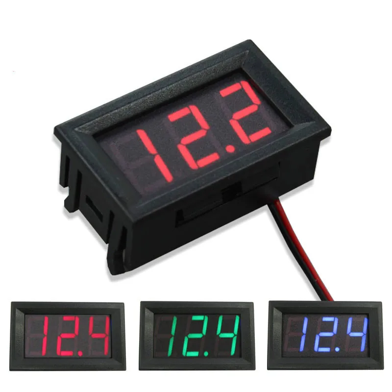 DC4.5V-30V wodoodporny woltomierz cyfrowy samochód łódź motocykl 0.56 cala wyświetlacz LED Volt miernik napięcia Mini Tester Panel amperomierz
