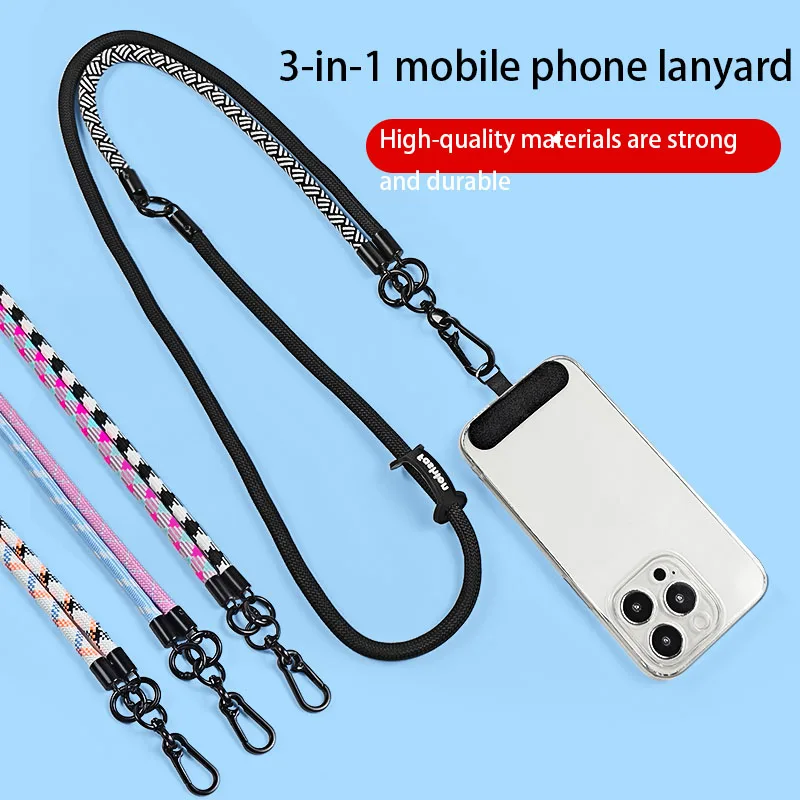 

3 in 1 Universal Crossbody Lanyard Strap Adjustable Phone Strap Wrist Crossbody Neckband Mobile Phone Lanyard