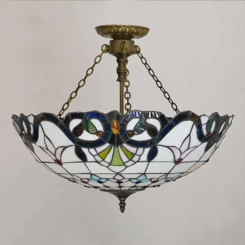 Tiffany Stained Glass Lampshade Ceiling Lights Vintage Hanging Lamps For Dining Room Kitchen Light Fixtures Home Art Decoration