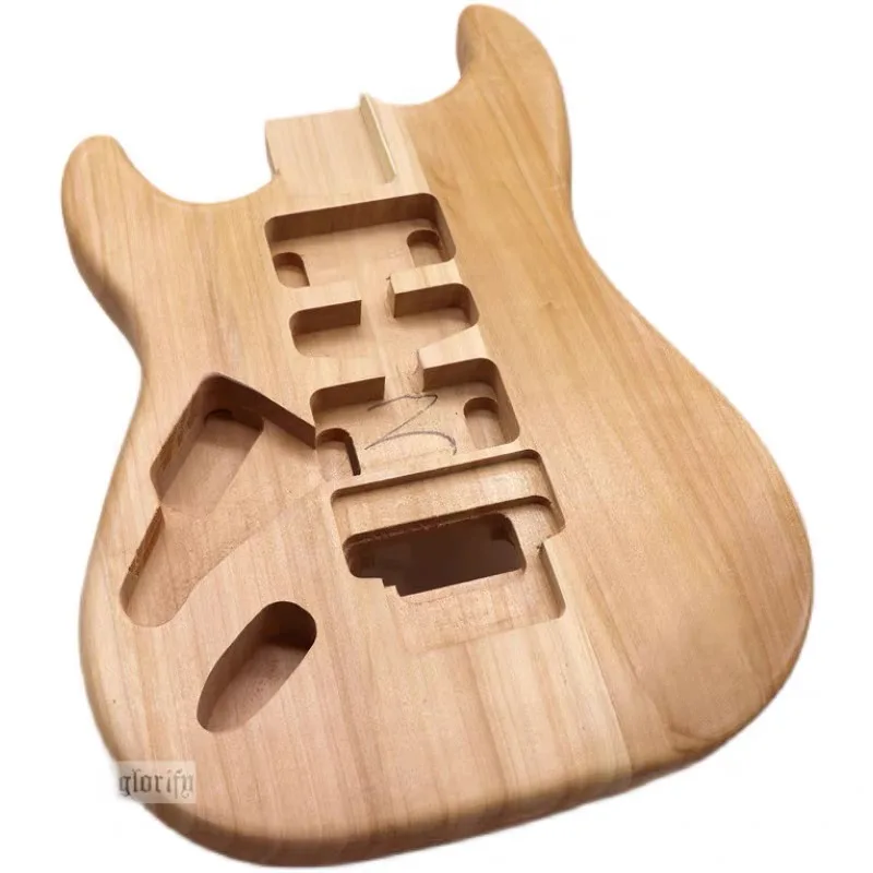 Electric Guitar Body Left Hand Floyd Rose, Unfinished Poplar Wood, Assorted Body, HSH Semi-finished Guitar Barrel, Newest