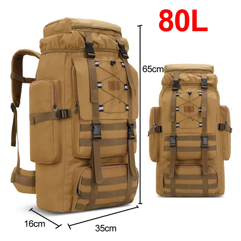 scione 130L Wandern Camping Rucksack Reise Große Gepäck Tasche Männer Trekking Outdoor Sport Pack Molle Trekking Rucksack Für Männer Big Bag 8