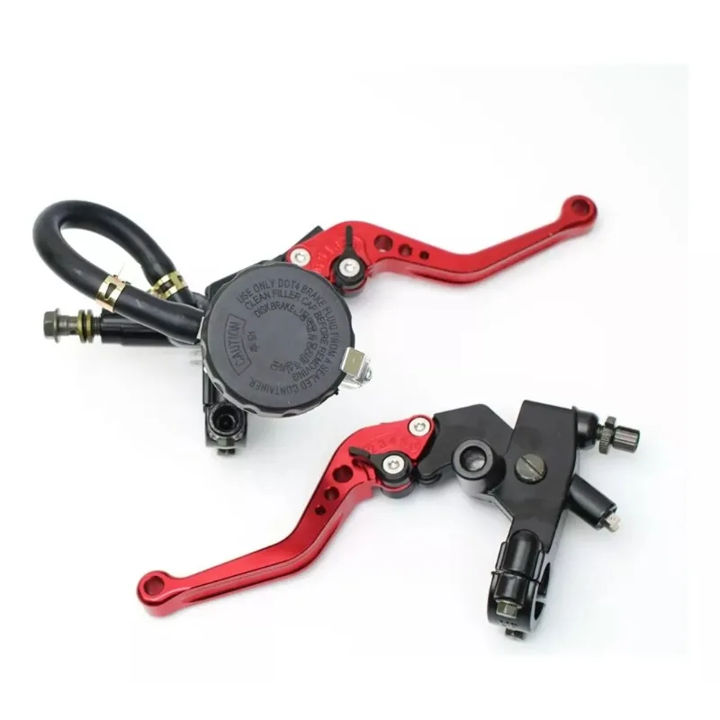 Universal CNC Motorcycle Adjustable Clutch Brake Master Cylinder Reservoir Levers Kit for Yamaha Kawasaki 7/8\
