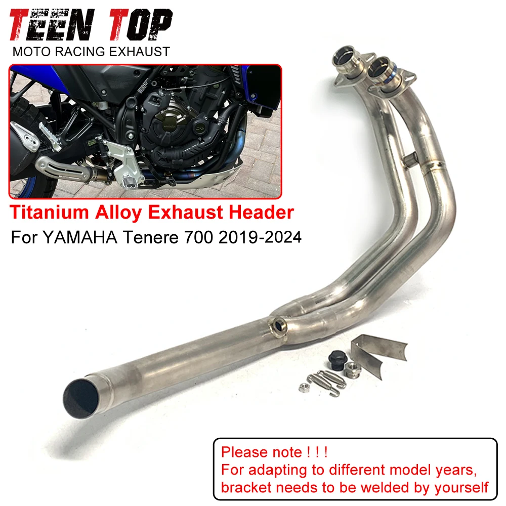 T-700 Exhaust Systems Motorcycle Escape Stainless Steel/Titanium Alloy Exhaust Pipe Silencieux For YAMAHA Tenere 700 2019-2024