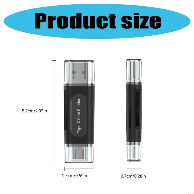 Быстрая скорость USB2.0 кард-ридер SDTF слот для ноутбуков типа C телефоны 128 ГБ F19C