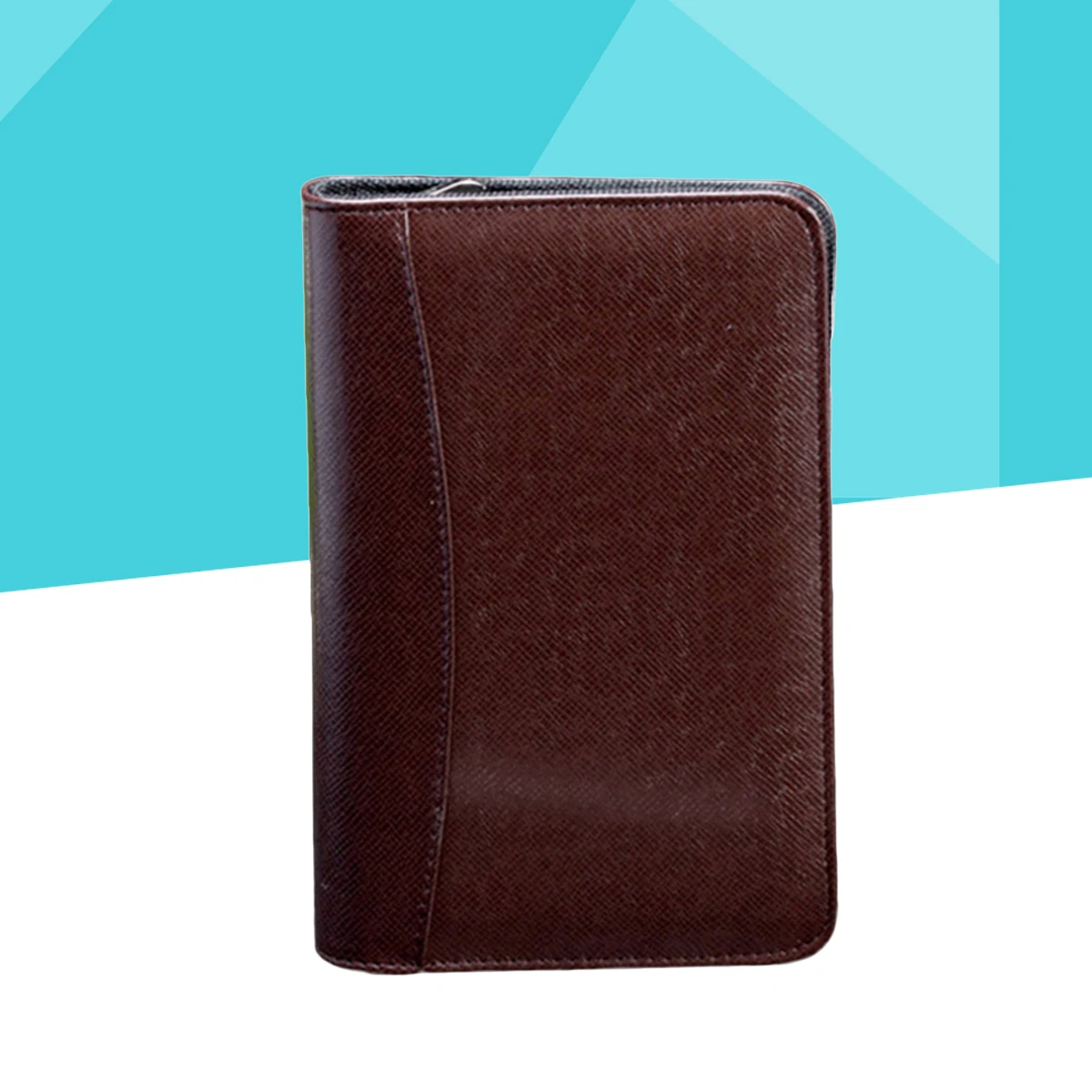 

Deluxe 6-Ring Zipper Faux A6 Notebook Business Notepad Organizer File Portfolio Calculator Pen Loop Travel Agenda Coffee