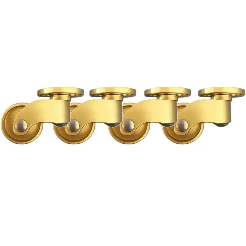 

4PCS 1'' Wear-resistant Brass Wheels Table Chair Sofa Couch Universal Furniture Casters Furniture Leg Feet Flexible Rollers
