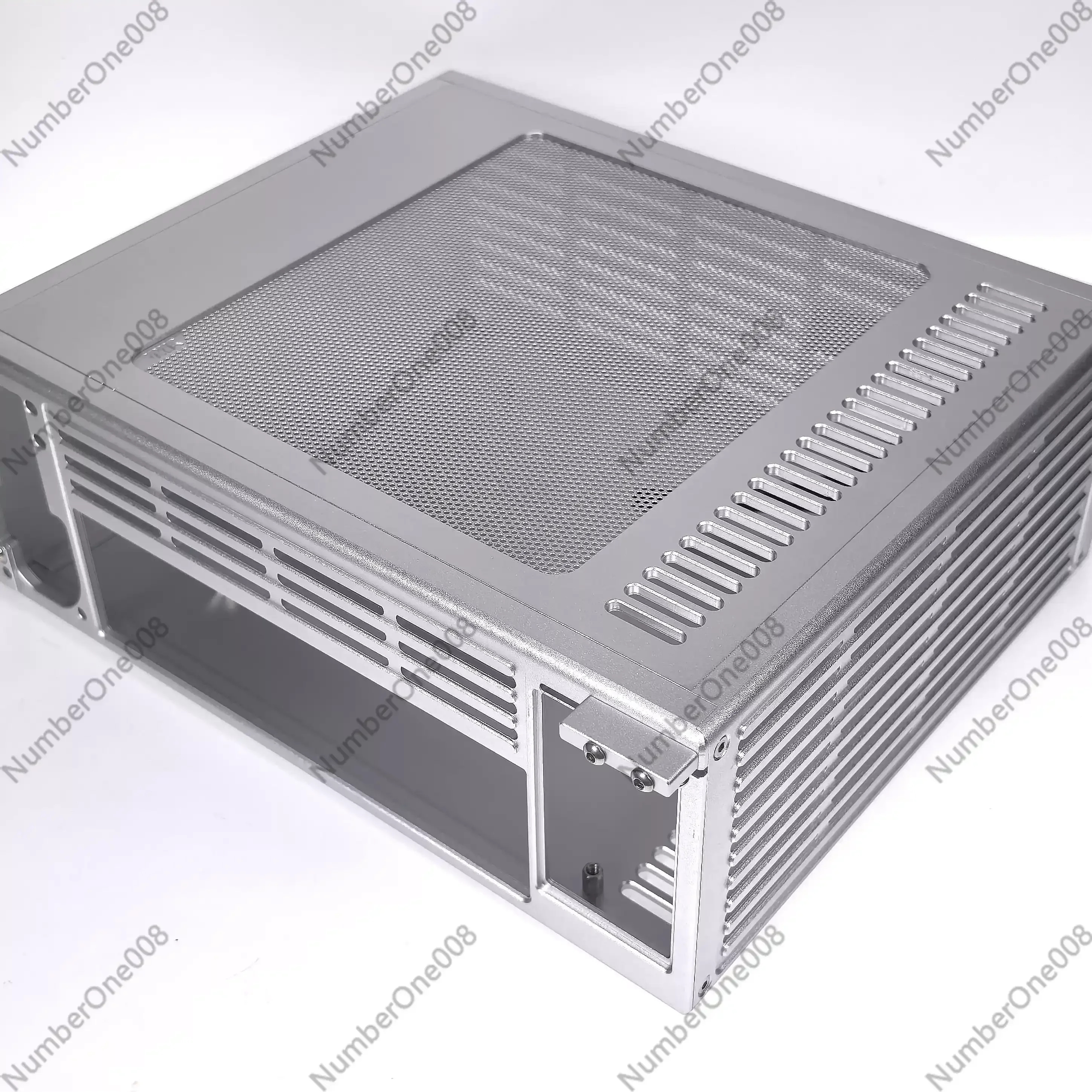 ITX Mini Computer Case 4.9L Volume All Aluminum Semi High Profile Card Support SFX Power Supply Compact Design