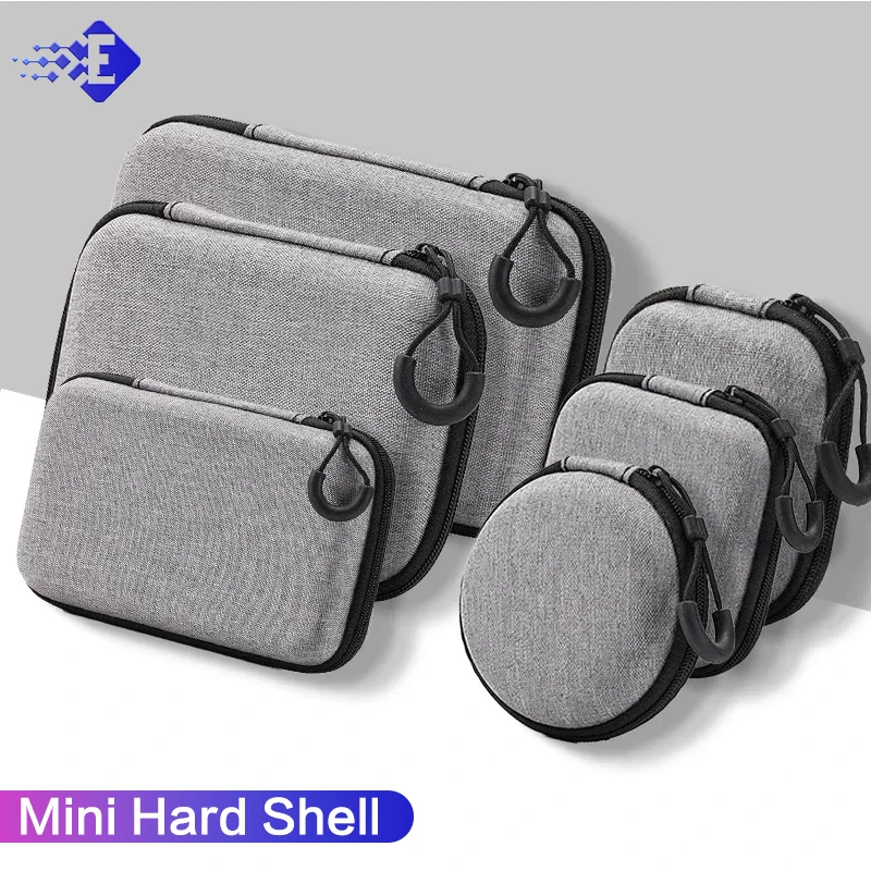 Digital Product Storage Bag Headphone USB Data Cable Charger U Stick Storage Case Mini Hard Shell Digital Gadgets Storage Bag