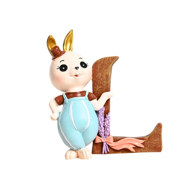 IHOME Cute Cartoon Creative Fun LOVE Cute Rabbit Resin Decoration Living Room Home Decoration Resin Crafts Fashion New Hot 2024