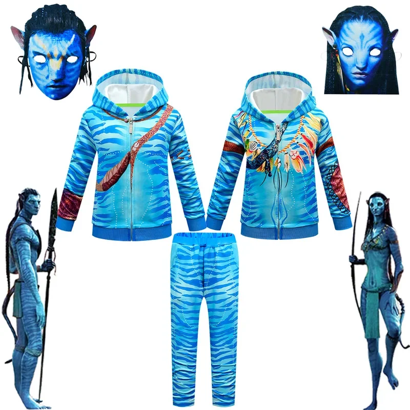 Avatars Costume for Kids Cosplay Alien Children Boy and Girl Avataring The Way of Water Christmas Halloween and Masquerade Party