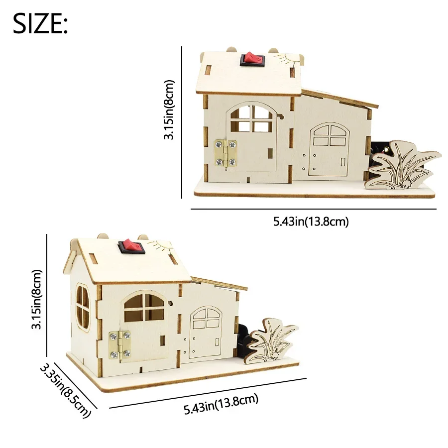 カラーライトハウスモデル DIY キット組み立てる教育玩具少年物理学実験セット学習玩具科学電子キット