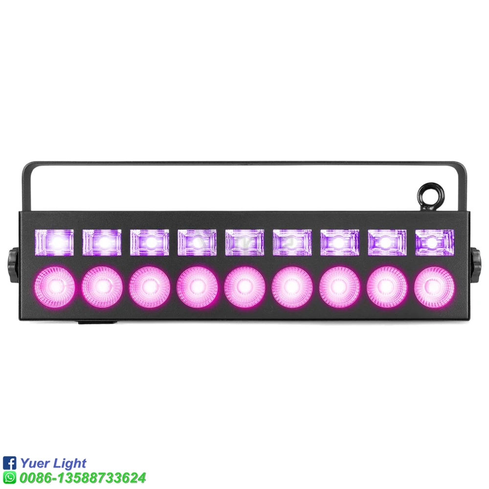 Imagem -02 - Barra de Led 2in1 Efeito Rgbw & Luzes Controle Som uv Dmx Controle Música Ritmo Colorido Lâmpada dj Disco tv Carro Desktop Decora Luzes