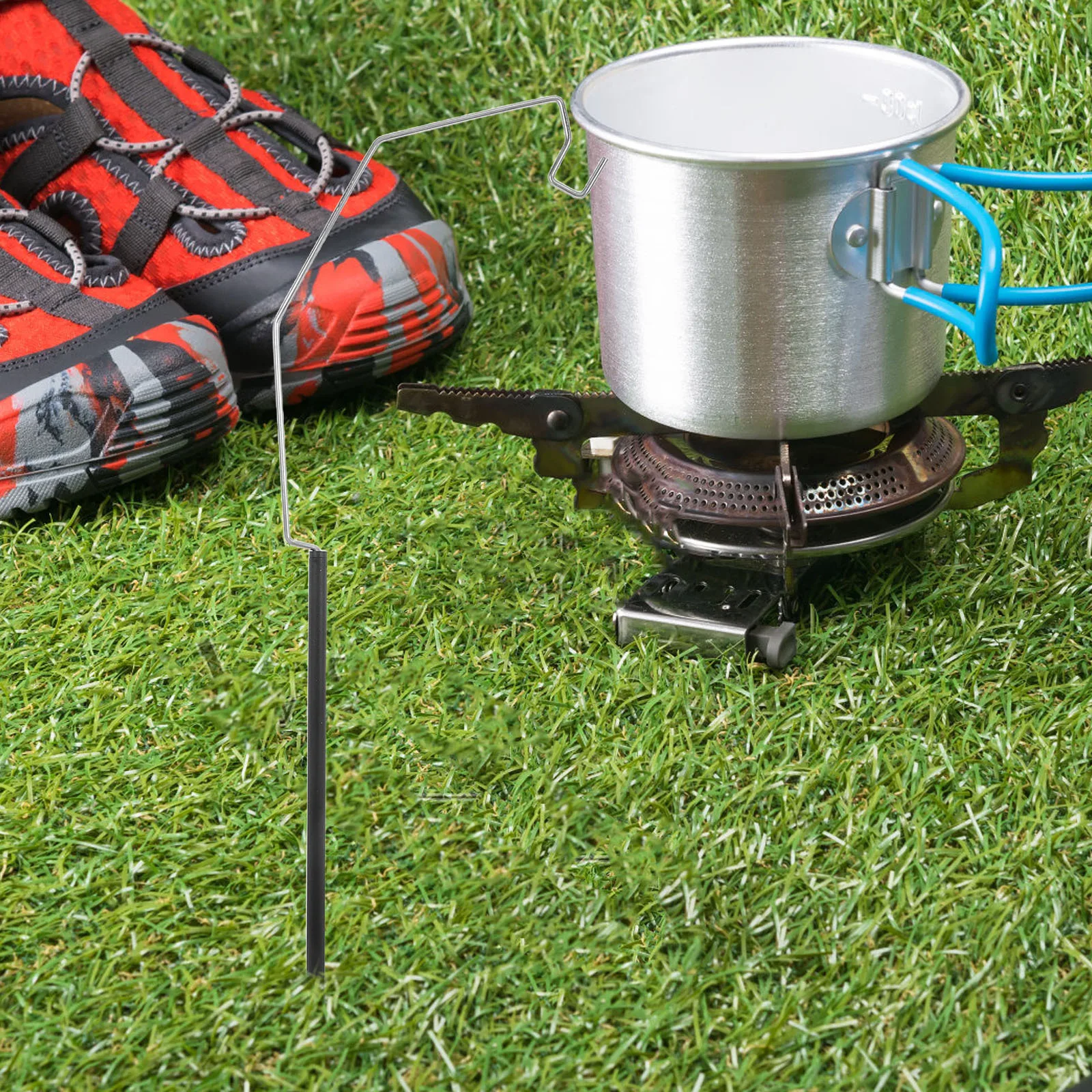 

Portable Camping Table Light Pole Aluminum Alloy Detachable Hanging Lantern Stand for Outdoor Picnics Campsite Lighting Camping