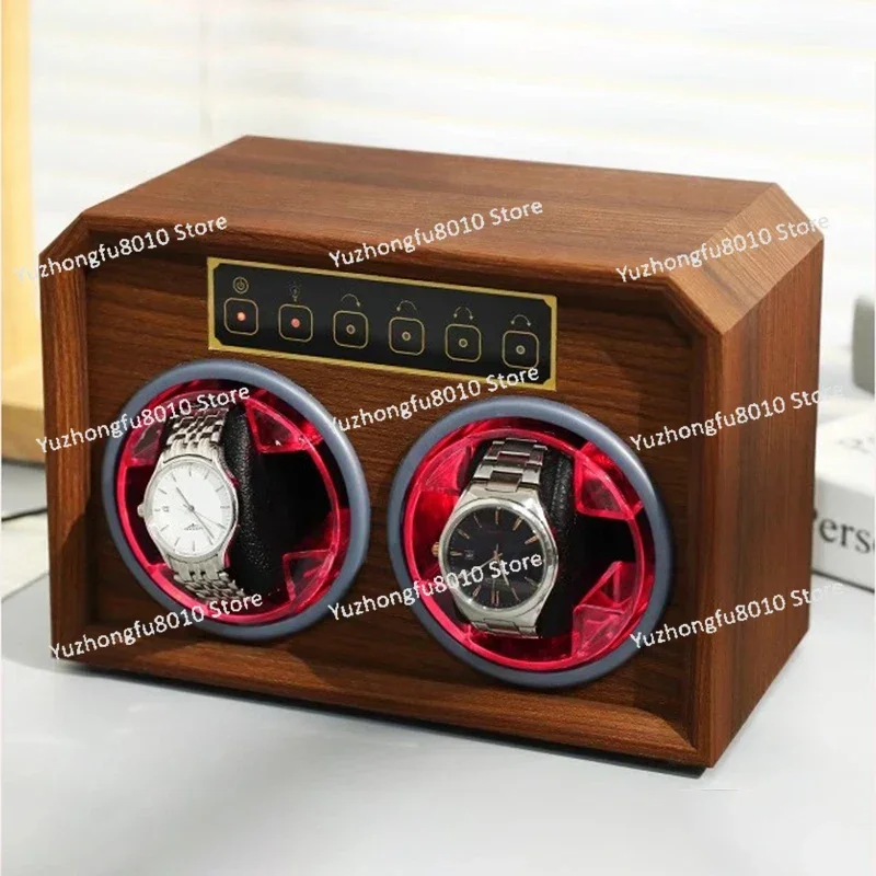 

2 Watch Winder Mechanical Watch Shaker Wrist Watches Automatic Rotation Winding Device Men Watches Storage Box With LED Light