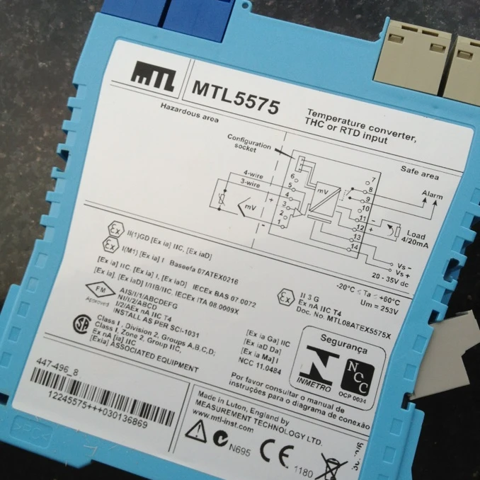 

MTL5575 MTL TEMPERATURE CONVERTER THC or RTD input