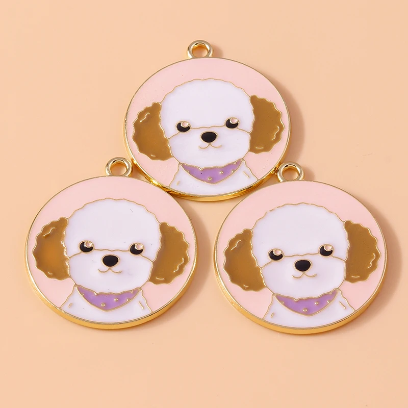 10 Stuks Schattige Email Dier Charmes Husky Corgi Bulldog Puppy Hond Hanger Voor Armband Ketting Handgemaakte Sieraden Bevindingen