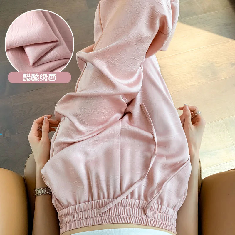 بنطال ذو قصة أرجل واسعة خمر المرأة الخريف الشرير واسعة تناسب مهرجان في الهواء الطلق الزخرفية مطوي المرقعة Femininas الزنانير سوفتشيل النطاقات