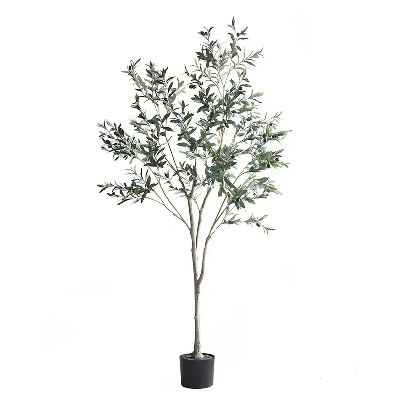 Nordic Olive Tree Artificial Plant Fake Olive Tree with Pot Tropical Silk Tree for Home Office Shop Party Garden Decoration