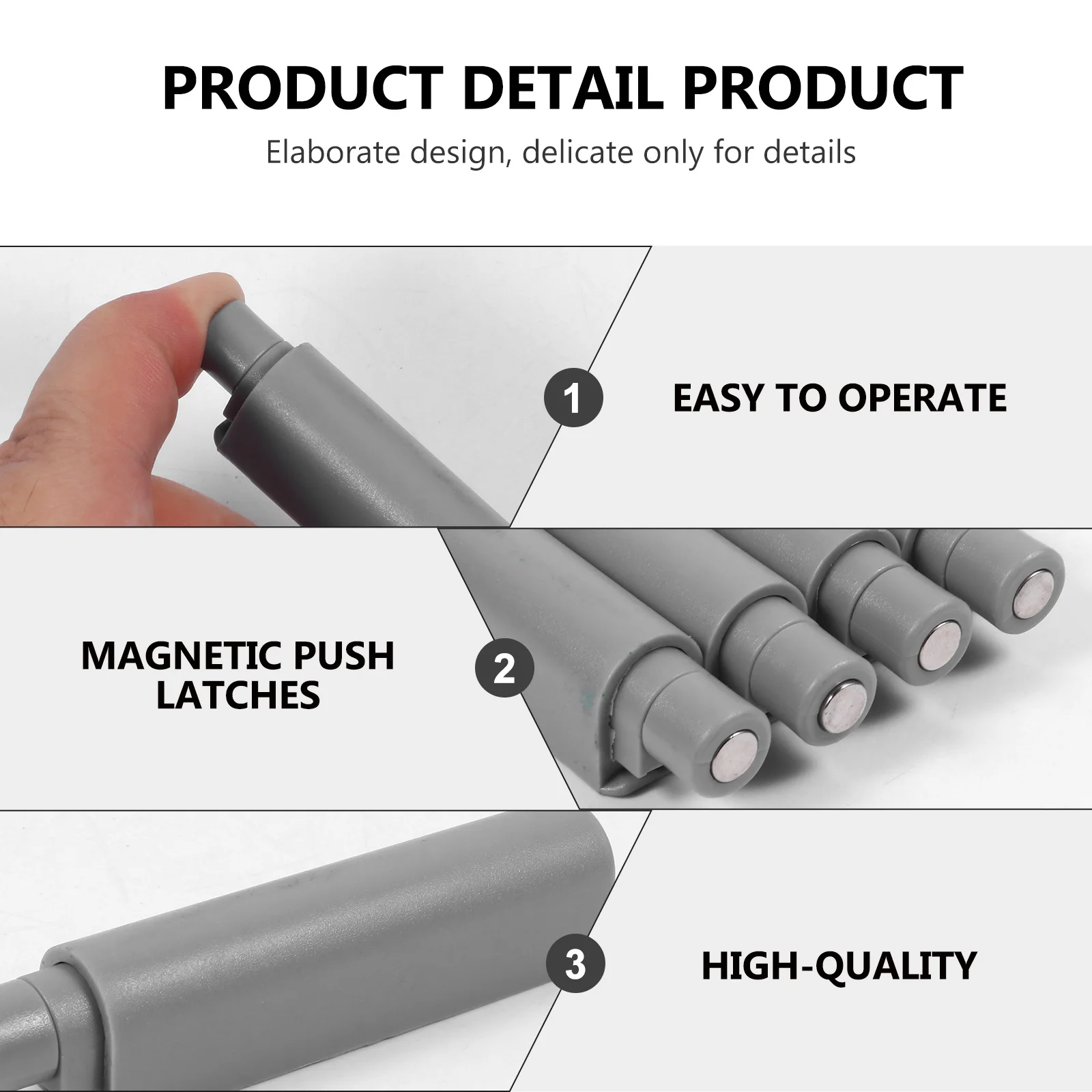 4세트 푸시 래치 마그네틱 터치 오픈 캐치 서랍장 찬장 와인 캐비닛용 자석 푸시 래치 캐비닛 액세서리