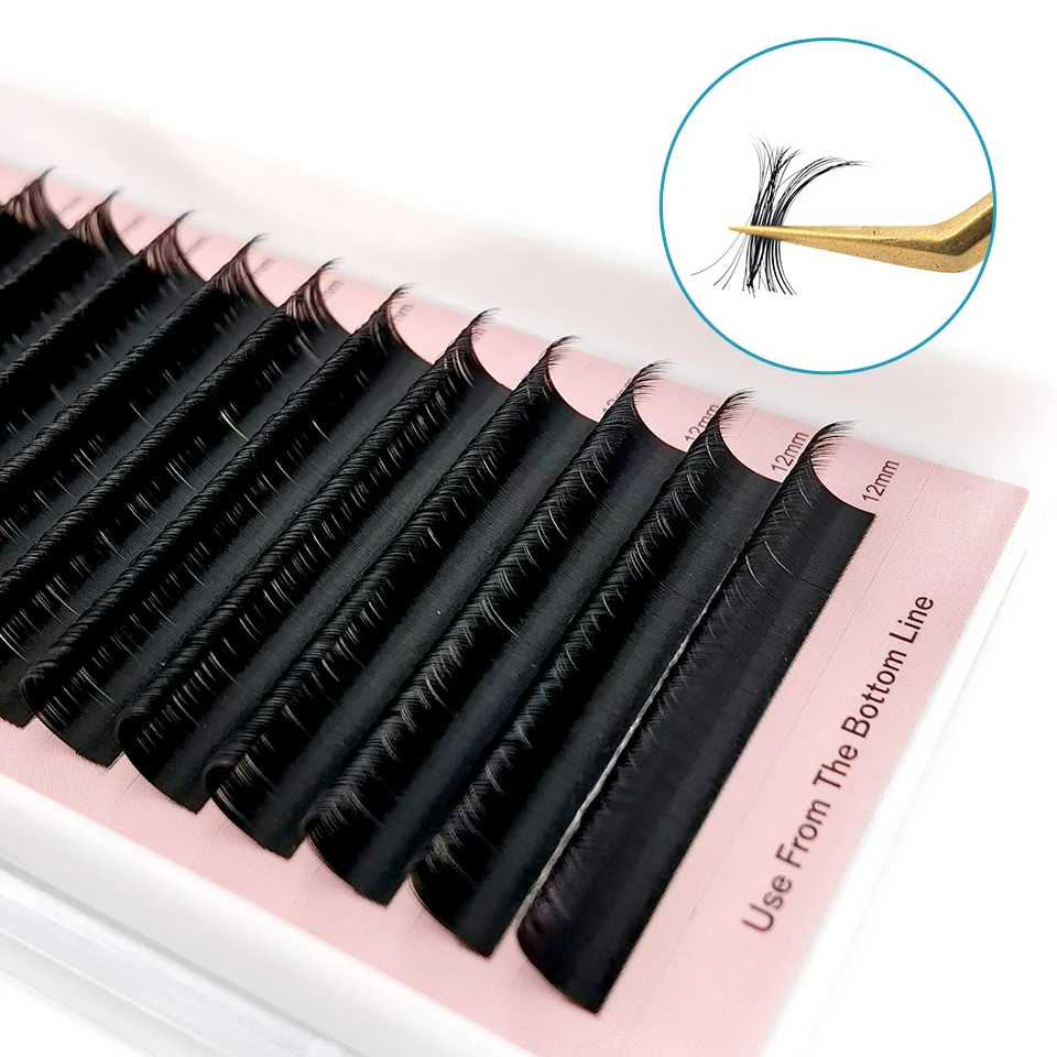 Colorful L M Curl Individual Eyelash Extention Short/Long Lash Matte Black Faux Mink Russian Volume Lash Supplies Bottom Eyelash