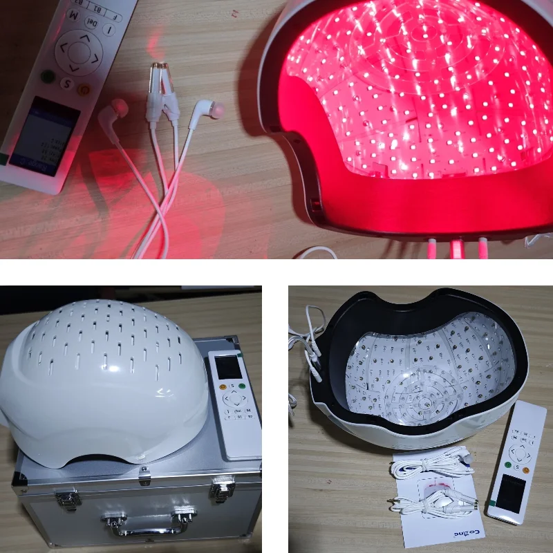 

Medical Laser Hair Regrowth Helmet, 6750mW 90x650nm Diodes & 210 LEDs for Inhibiting Hair Loss and Thickening, Type-C