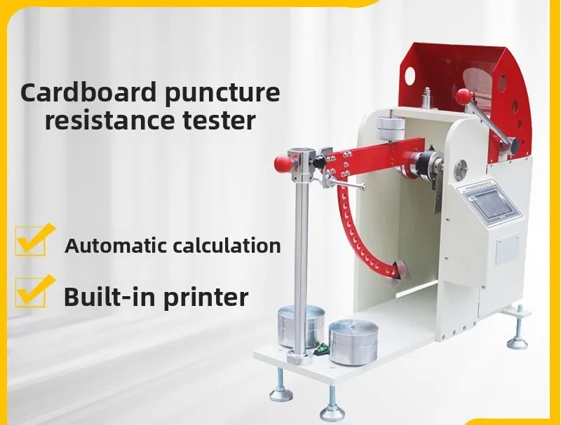 Digital carton puncture strength tester corrugated cardboard puncture strength tester touch screen