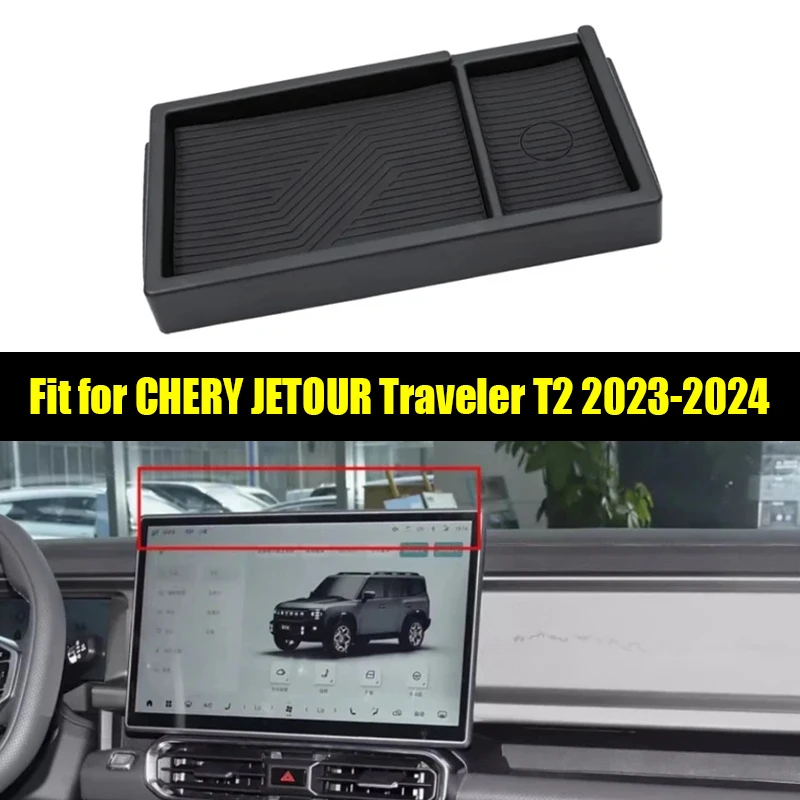 Car Tissue Storage Box Suitable for CHERY Jetour Traveller T2 2023 2024 Instrument Center Control Screen Rear Storage Box Parts