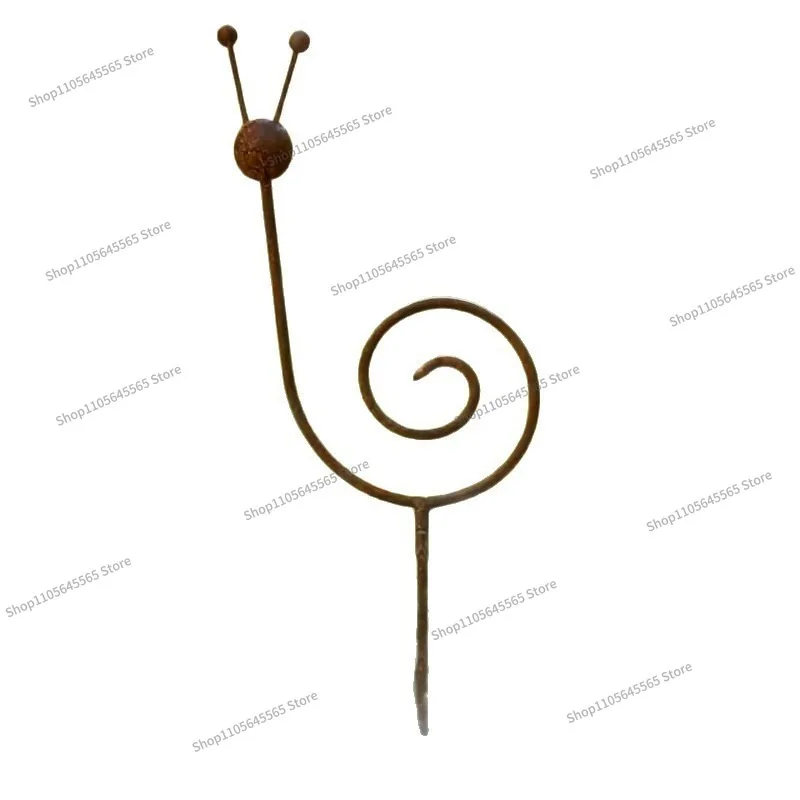 For Creative Rusty Iron Snail Outdoor Garden Decoration Floor Insertion Ornament